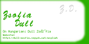 zsofia dull business card